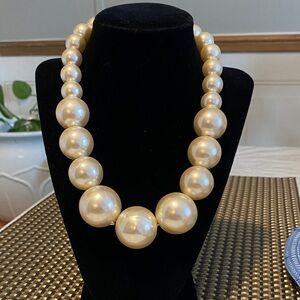 Ivory Pearl Graduated Statement Necklace